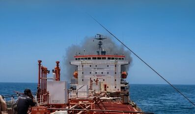 Tanker Fire Near Oman Leaves